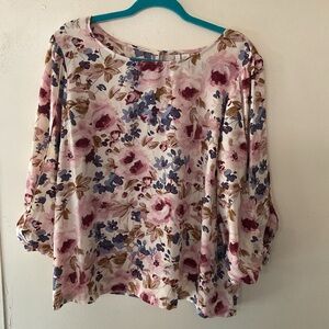🌸 Lauren Conrad LC Floral Print Blouse – Size XL
